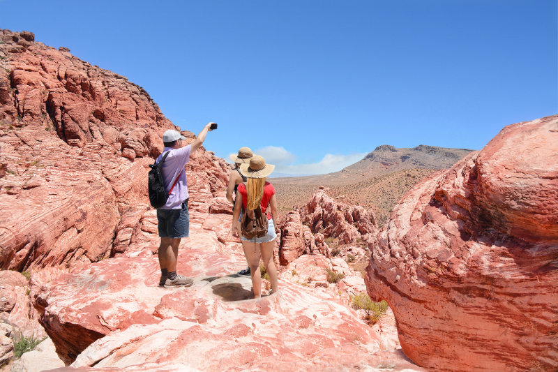 family hiking